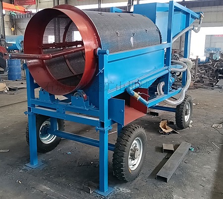 浩鑫-移动式滚筒筛 海滨砂高效筛分设备 滚筒筛