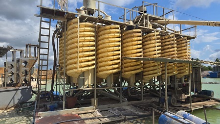 螺旋溜槽 海滨砂钛铁矿选矿工艺流程