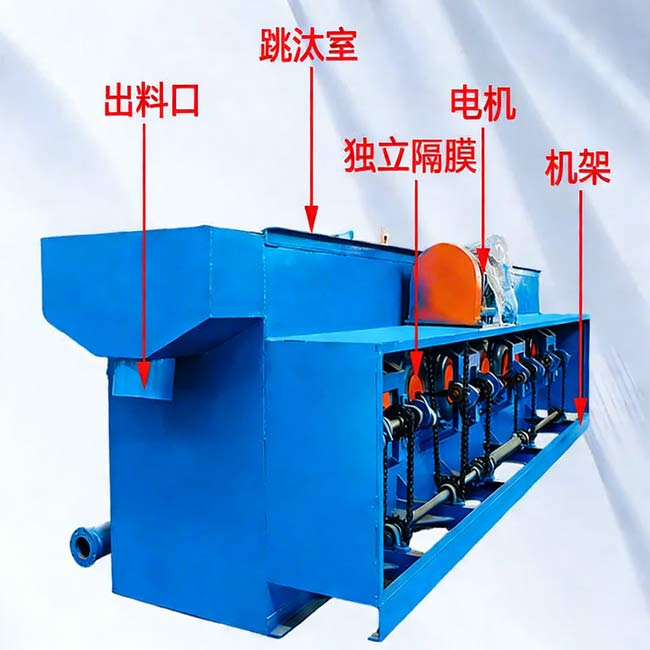 侧动式跳汰机结构图 侧动式跳汰机|钨锡矿跳汰机|钨锡矿重选设备